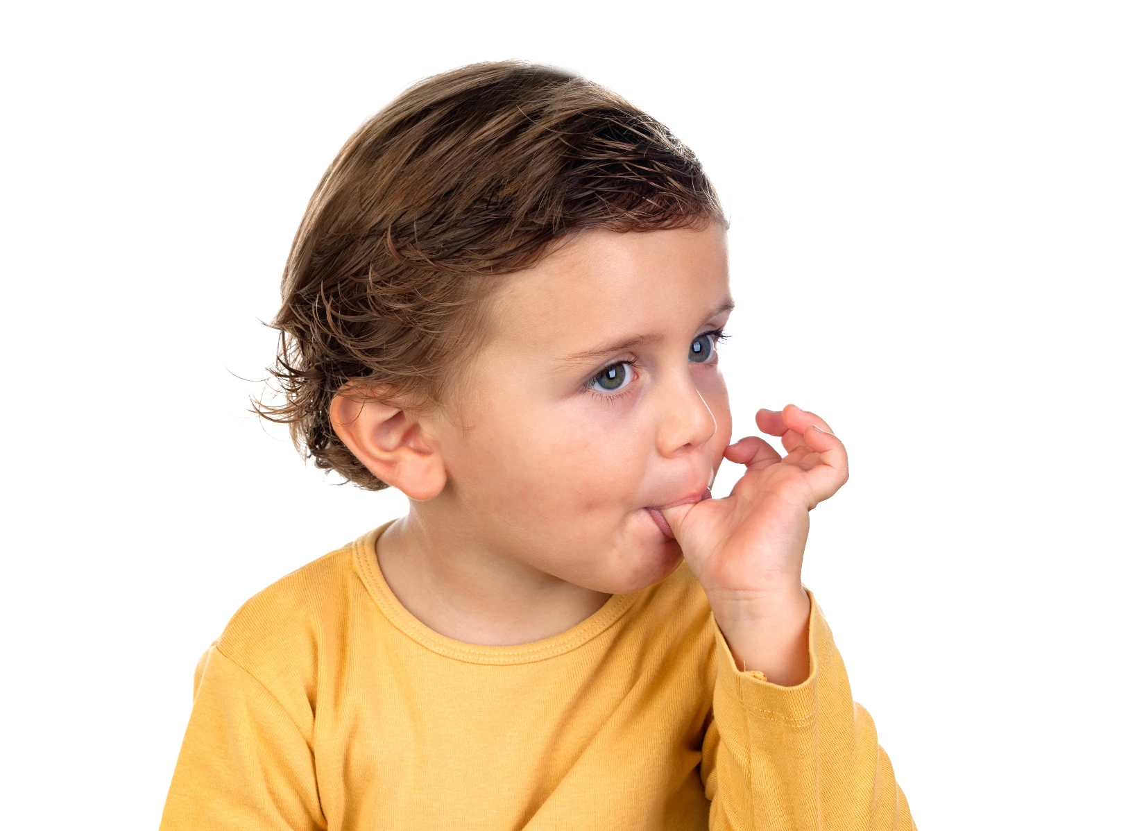 Young child thumb sucking